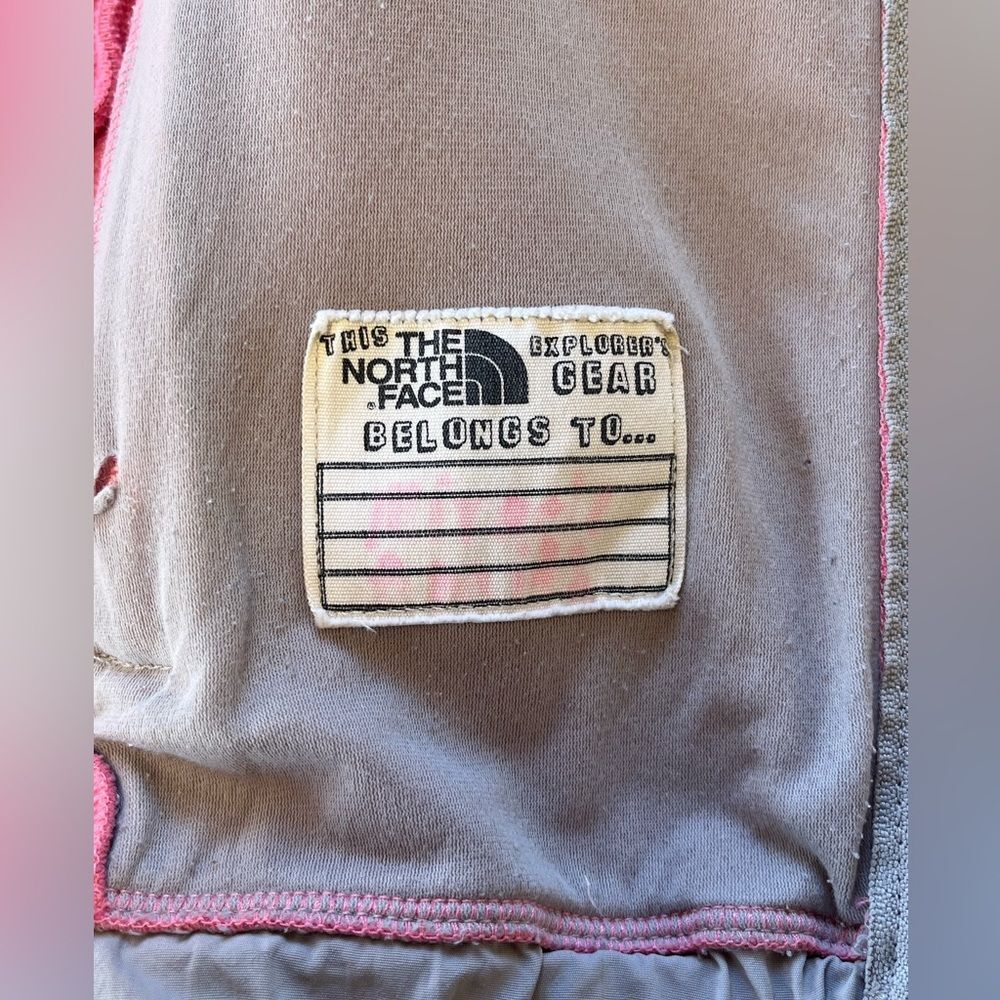 The North Face | Polartec Pink Gray Full Zip Logo Pockets Girls‎ Jacket Coat L - Picture 8 of 11